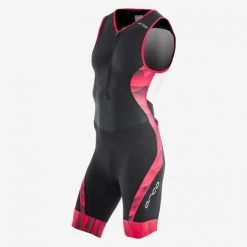 Orca 226 Kompress Race Trisuit Mouwloos Zwart/rood Heren