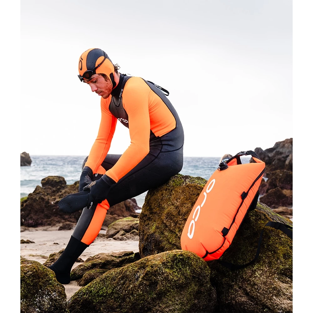 Orca High Visibility Neoprene Swimcap - High Vis Orange 6 Orca High Visibility Neoprene Swimcap - High Vis Orange - Afbeelding 4