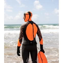 Orca Openwater Zeal Hi Vis Wetsuit - Zwart NN2Z -ORCA Verkoopwinkel orca openwater neoprene hi vis hood high vis orange na41 21 1478966 1
